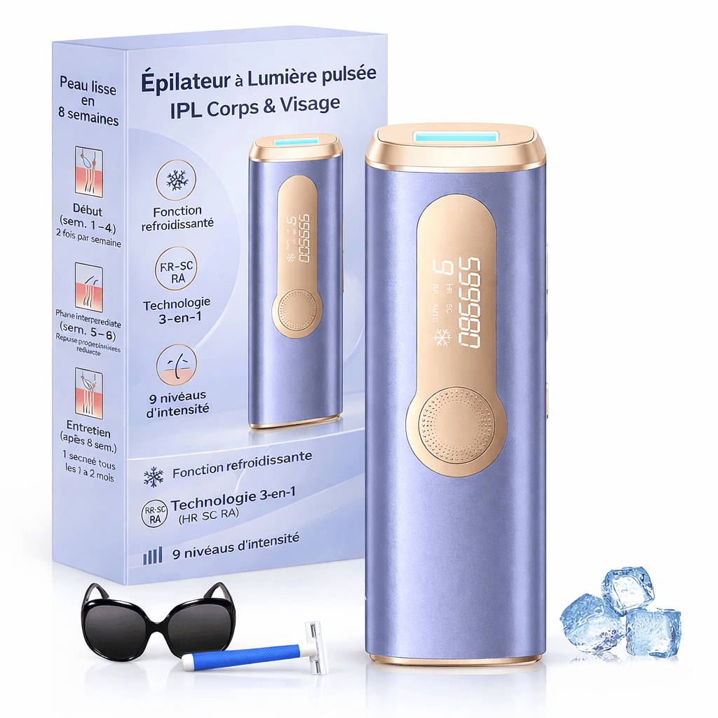 LumiaSkin épilateur laser Épilateur à Lumière Pulsée IPL | Corps & Visage